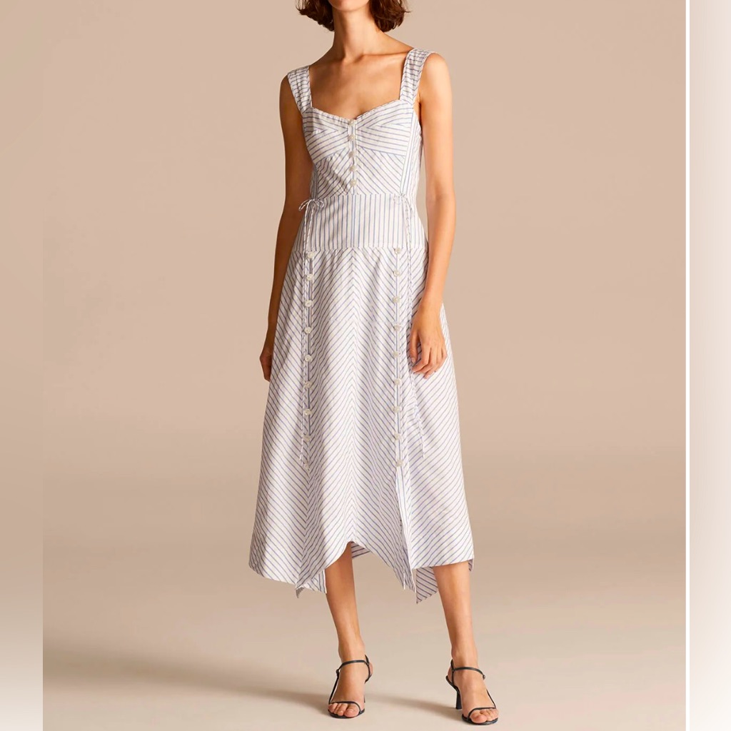 Rebecca Taylor Standout Linen Blend Summer Dress